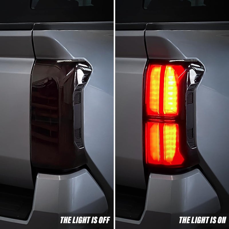 bgucar Taillight Protector Covers Custom Fit for Tacoma 2025 2024, Tail Lamp Shield Guard Covers for Tacoma Gen 4th - for Tacoma Accessories - Smoked Black - Peel and Stick Install - 2PCS - Image 3